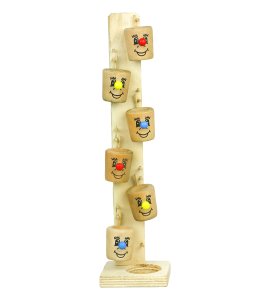 Marble slider wooden tree ball toy game set with cute smiley faces specially made for childrens