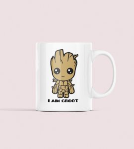 I am Groot - animation themed printed ceramic white coffee and tea mugs/ cups for animation lovers