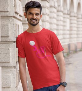 Noh ratri printed unisex adults round neck cotton half-sleeve red tshirt specially for Navratri festival/ Durga puja