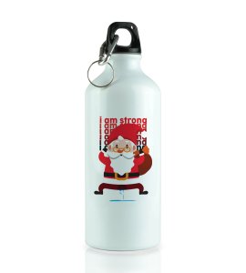 Angry Young Santa: Cute Santa Designed Sipper Bottle by (brand) Unique Gift For Secret Santa