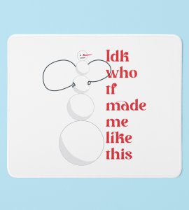 Tall Angry Snowman: Motivational Designer Mouse Pad by Unique Gift For Secret Santa