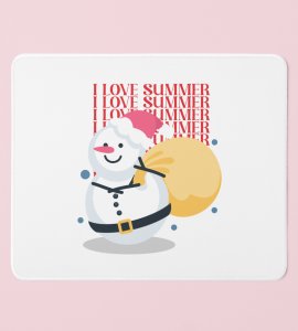 Summer Lover Snowman : Best Designer Mouse Pad by Unique Gifts For Secret Santa
