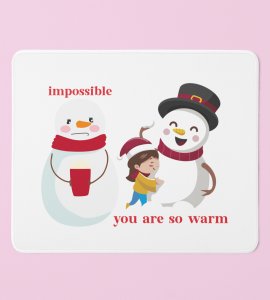 Christmas Is Always Red: Unique Designer Mouse Pad by Perfect Gift For Christmas Boys Girls