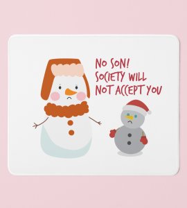 Society And The Santa : Cute Designer Mouse Pad by Best Gift For Office Collegaues