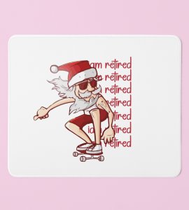 Skater Santa : Cute Designer Mouse Pad For Kids by Best Gift For Secret Santa