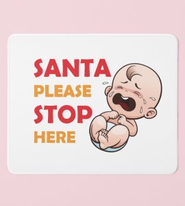 Baby Loves Santa: Most Liked Designed Mouse Pad by : Best Gift For Office Secret Santa