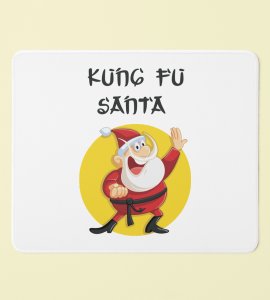 Kung Fu Santa : Designer Mouse Pad by Best Gift For Office Secret Santa