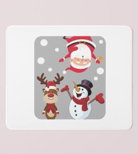 Santa And His Friends : Cute Designer Mouse Pad by Most Liked Gift For Secret Santa