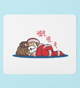 Let The Santa Sleep : Super Hero Designed Mouse Pad by Best Gift For Secret Santa