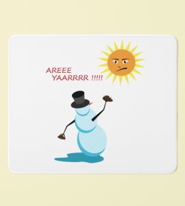 Angry Snowman : Elegantly Designed Mousepad by Perfect Gift For Secret Santa