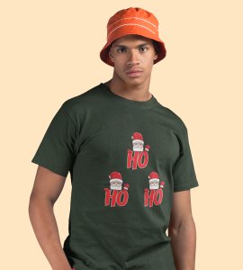 Santas Classic Laugh Printed T-shirt ,(Green) Christmas Edition Printed T-shirt |Best Gift For Friends Family Boys Girls
