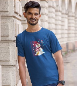 Xmas Party : Best Comic Printed T-shirt by (Blue) Perfect Gift For Kids