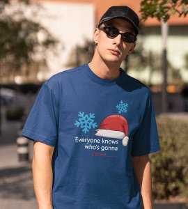 Who's Gonna Come?: Best Printed T-shirt (Blue) Best Gift For Boys Girls