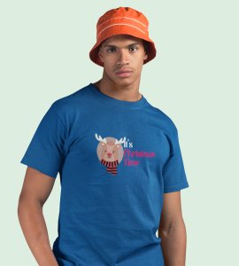 Its Christmas Time : Unique Printed T-shirt (Blue) Best Gift For Boys Girls