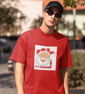Drunkard Santa : Amazingly Printed T-shirt (Red) Best Gift For Christmas Celebration