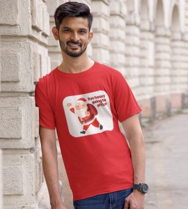 Employed Santa: Best Printed T-shirt (Red) Best Gift For Secret Santa