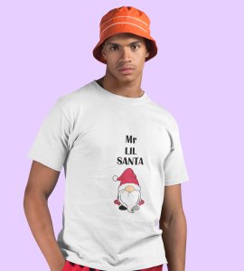Gentleman Santa T-shirt: Best Gift For Secret Santa(White) Perfect Gift For Boys Girls