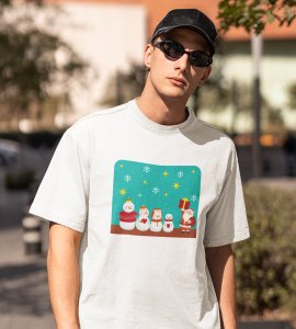 Santa's Squad: Cute Printed T-shirt (White) Perfect Gift For kids