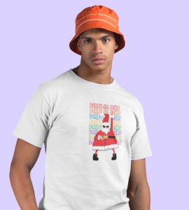 Party Animal Santa : Most Unique Printed T-shirt (White) Best Gift For Boys Girls