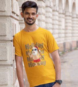 Santa On Vaction T-shirt: Exclusive Gift For Boys Girls(Yellow) Cool Santa T-shirt, A Perfect Gift For Secret Santa
