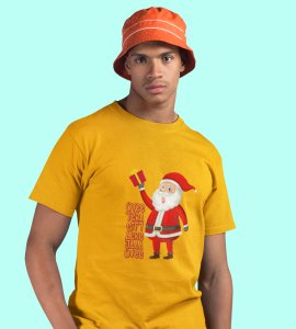 Funniest Santa : Funniest Printed T-shirt (Yellow) Perfect Gift For Kids