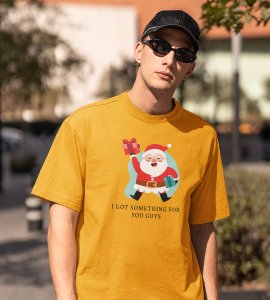 Santa got Us Gift: Best Printed T-shirt (Yellow) Most Liked Gift For Boys Girls