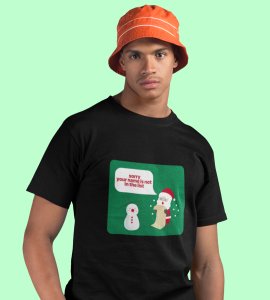 Prankster Santa: Funny Printed T-shirt (Black) Perfect Gift For Secret Santa