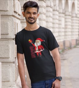 Funniest Santa : Funniest Printed T-shirt (Black) Perfect Gift For Kids