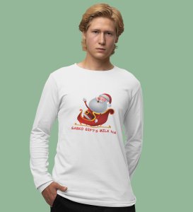 Lovely Santa: Cute And Beautiful DesignedFull Sleeve T-shirt White Best Gift For Boys Girls