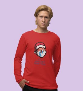 Find The Santa: Cute DesignerFull Sleeve T-shirt For Kids Red Best Gift For Kids