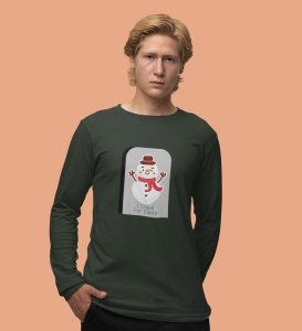Santa's Bestfriend: Cute DesignerFull Sleeve T-shirt GreenBest Gift For Boys Girls