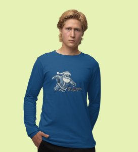 Gen-Z Santa At Service: Best DesignedFull Sleeve T-shirt Blue Most Liked Gift For Boys Girls