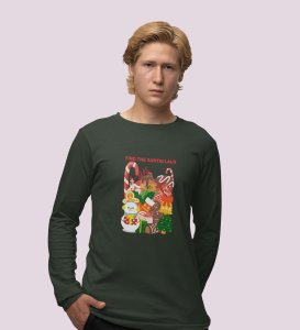 Missing Santa: Mysterious DesignedFull Sleeve T-shirt Green Unique Gifts For Secret Santa