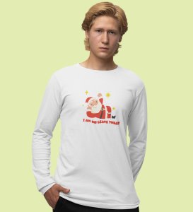 Vacational Santa: Humorously DesignedFull Sleeve T-shirt White Best Gift For Secret Santa
