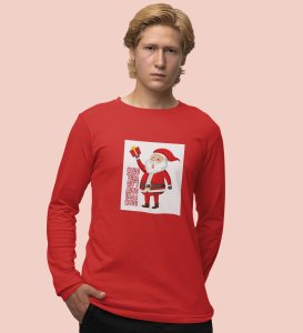 Funniest Santa : Funniest DesignerFull Sleeve T-shirt Red Perfect Gift For Kids