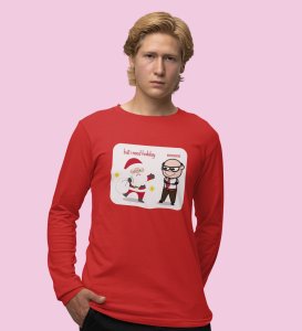 Corporate Santa: Funny DesignedFull Sleeve T-shirt Red Best Gift For Secret Santa