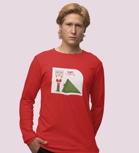 Eco-Friendly Santa: Beautifully DesignedFull Sleeve T-shirt Red Exclusive Gift For Boys Girls