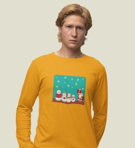 Santa's Squad: Cute DesignedFull Sleeve T-shirt Yellow Perfect Gift For kids