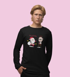 Corporate Santa: Funny DesignedFull Sleeve T-shirt Black Best Gift For Secret Santa