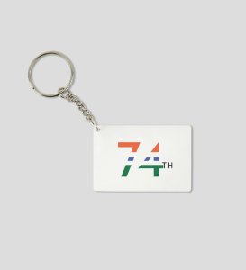 Excellent 74 Years White Printed Most Unique Key-Chain For Gifts