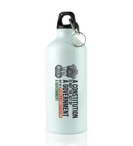 Constituency White Printed Water Bottle For Gifts