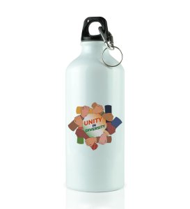 Unity Of The Nation White Best Republic Day Printed Water Bottle For Gifts