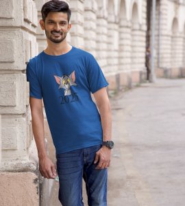2023 Go Now Blue Graphics Printed T-shirt For Mens On New Year Theme Best Gift For New Year