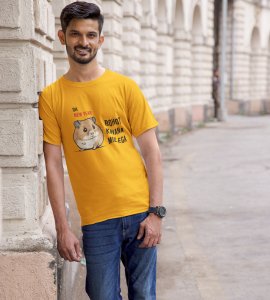 New Year More Food Yellow Printed T-shirt For Mens On New Year Theme Best Gift For New Year