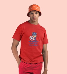 Let's Party Red Graphic Printed T-shirt For Mens Boys