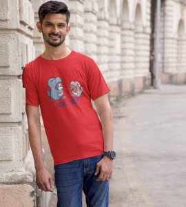 New Year Old Me Red New Year Printed T-shirt For Mens