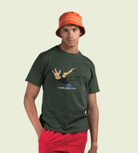 New Year Dance Green Printed T-shirt For Mens On New Year Theme Best Gift For New Year