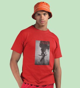 Godless Soul Bold Impressions: Red Men's Trendy Front Graphic Tee with Round Neck