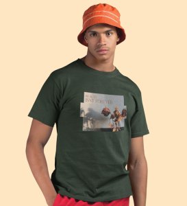 Beauty Decays, Green Trendsetter Series: Men's Oversized Tee with Front Print Appeal