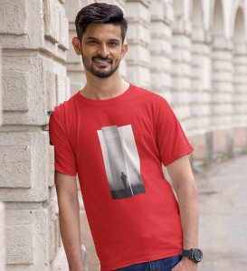 Soltitude, Red Bold & Beyond: Front Printed Oversized Tee - Men's Streetwear Upgrade